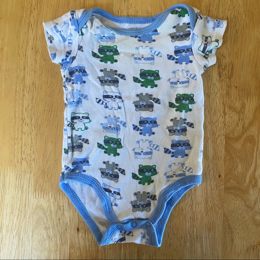 Adorable Raccoon 3-6 Mo Onesie Luvable Friends